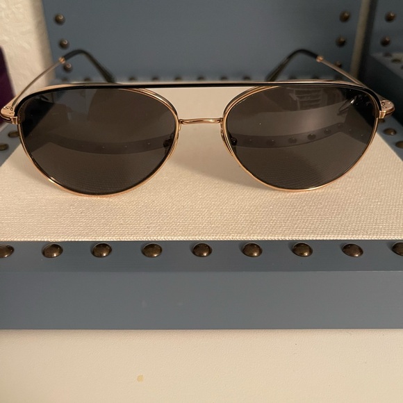 Tom Ford Gold Aviator Sunglasses - Picture 4 of 11